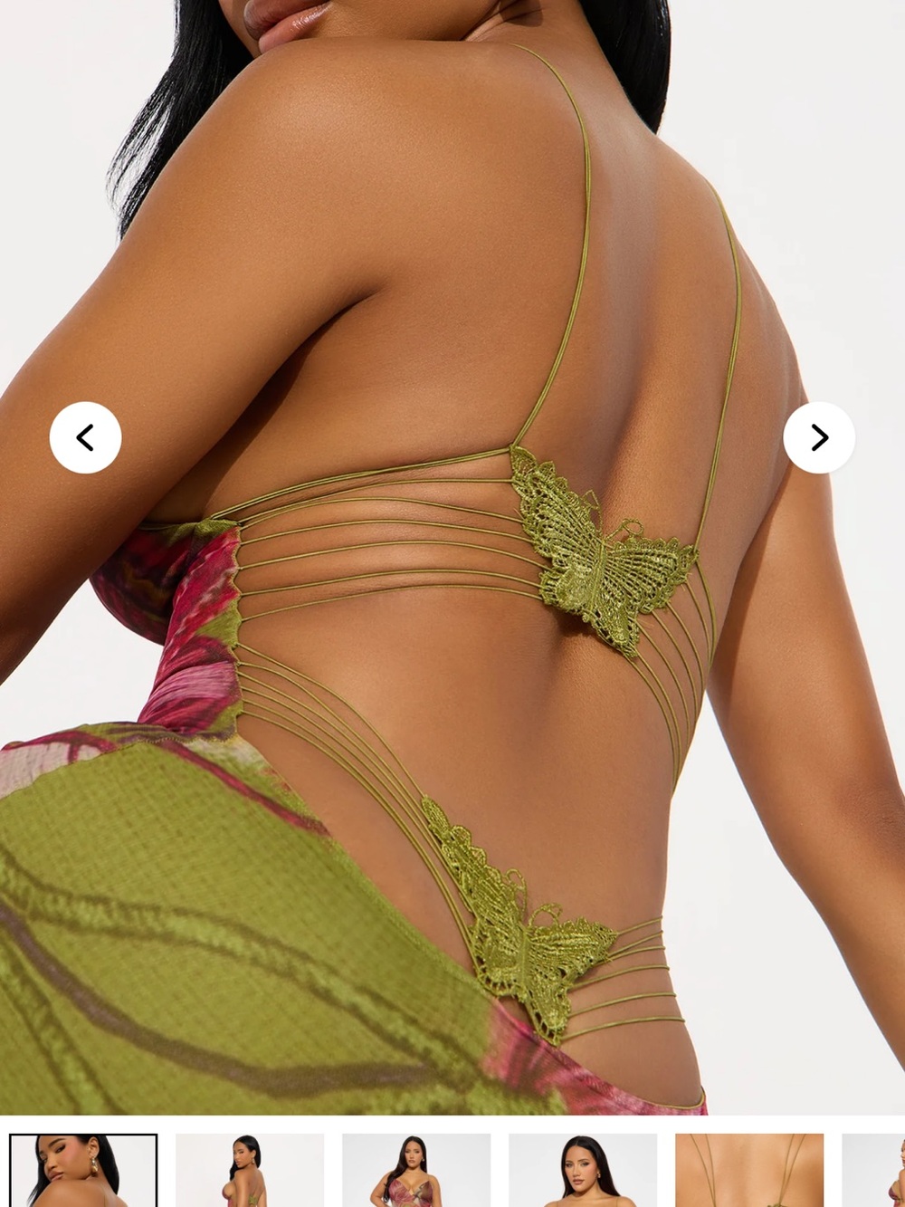 Fashion Nova mariposa printed mesh dress - Picture 2 of 4